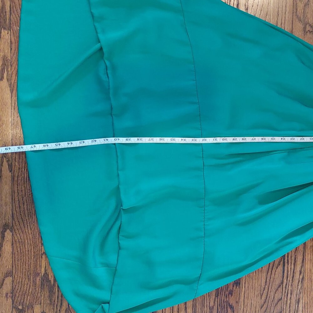 Banana Republic Size 2 Colorblock Elegant Emerald Green Formal Patio Dress - Picture 9 of 17